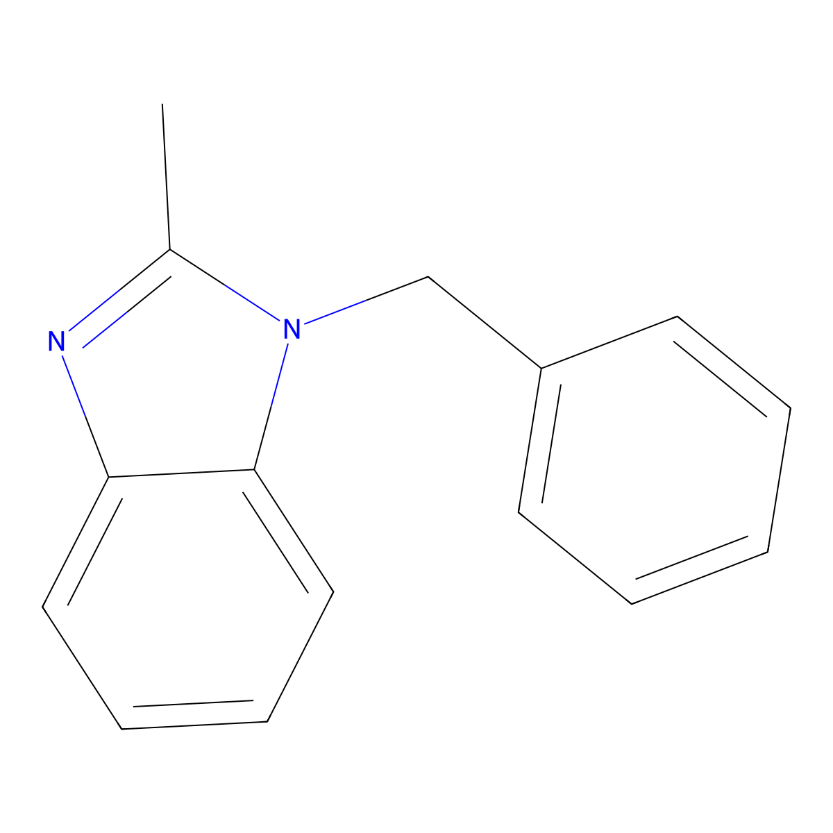 1-Benzyl-2-methylbenzimidazole molecular structure, CAS 5805-83-4