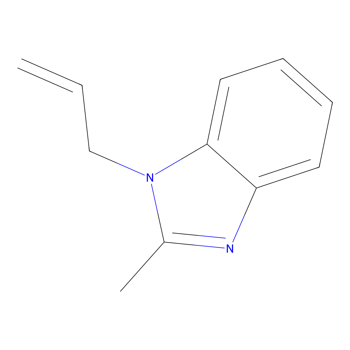 1-Allyl-2-methyl-1H-benzoimidazole molecular structure, CAS 5805-84-5