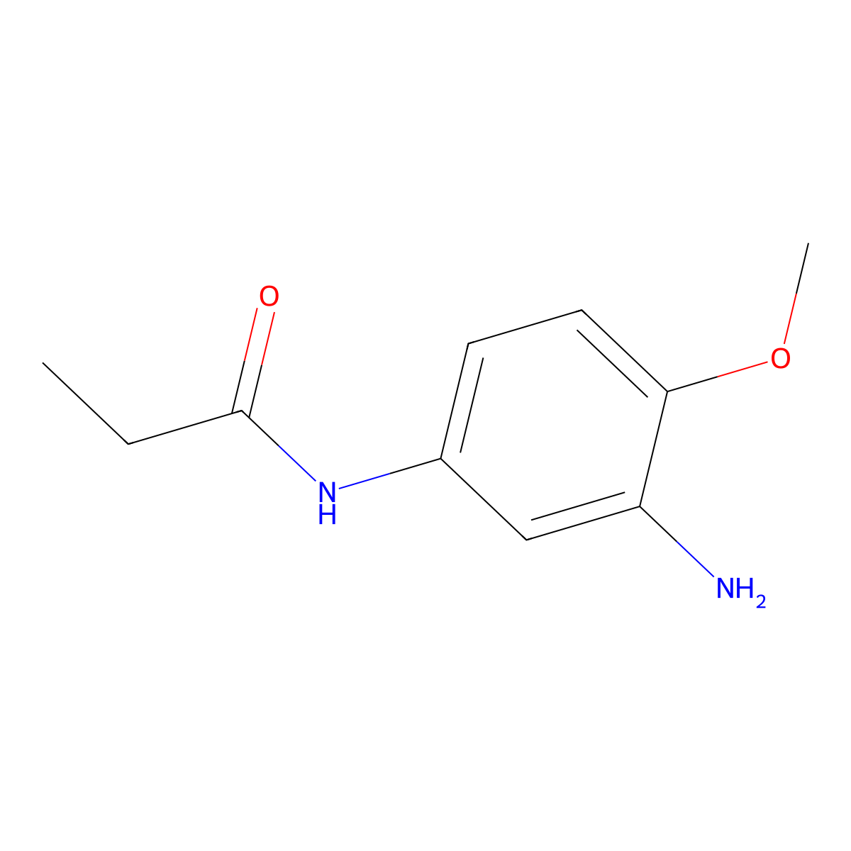 N-(3-Amino-4-methoxyphenyl)propanamide molecular structure, CAS 58050-03-6