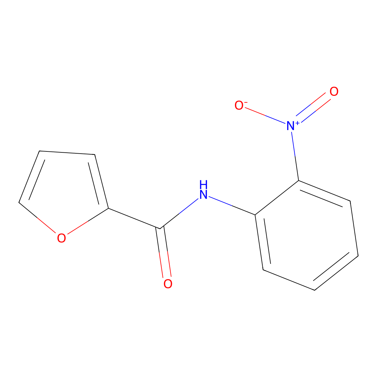 N-(2-nitrophenyl)furan-2-carboxamide molecular structure, CAS 58050-51-4