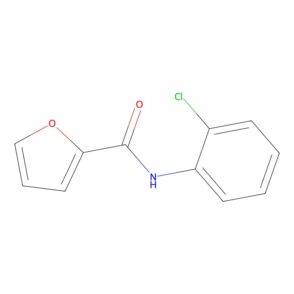 N-(2-chlorophenyl)furan-2-carboxamide molecular structure, CAS 58050-52-5