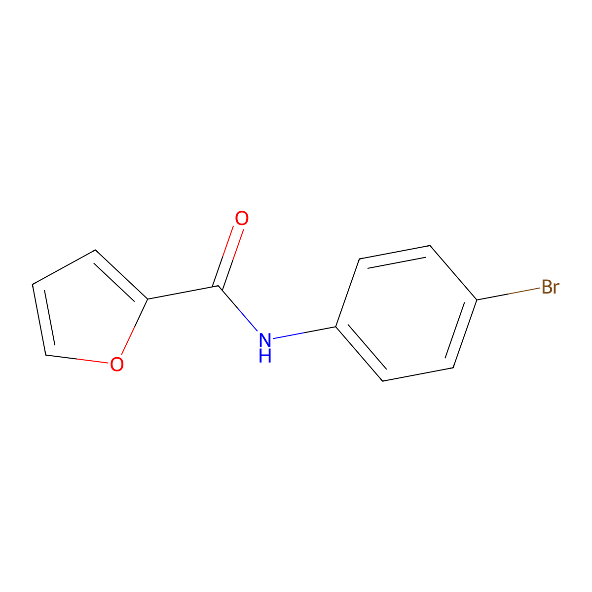 N-(4-bromophenyl)furan-2-carboxamide molecular structure, CAS 58050-53-6