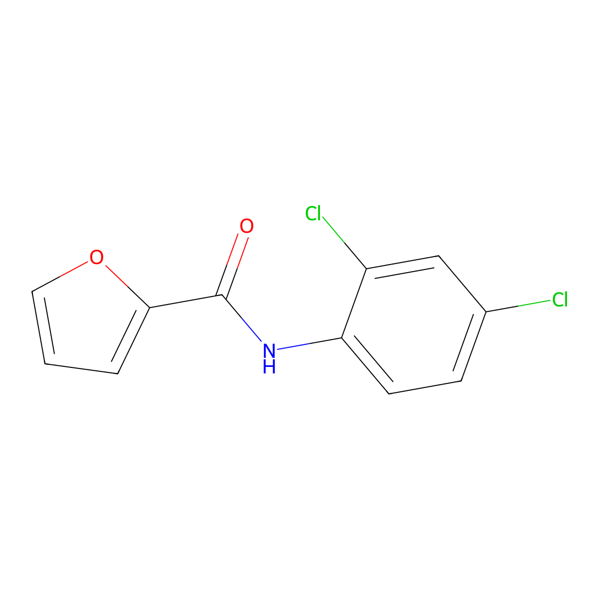 N-(2,4-Dichlorophenyl)-2-furancarboxamide molecular structure, CAS 58050-54-7