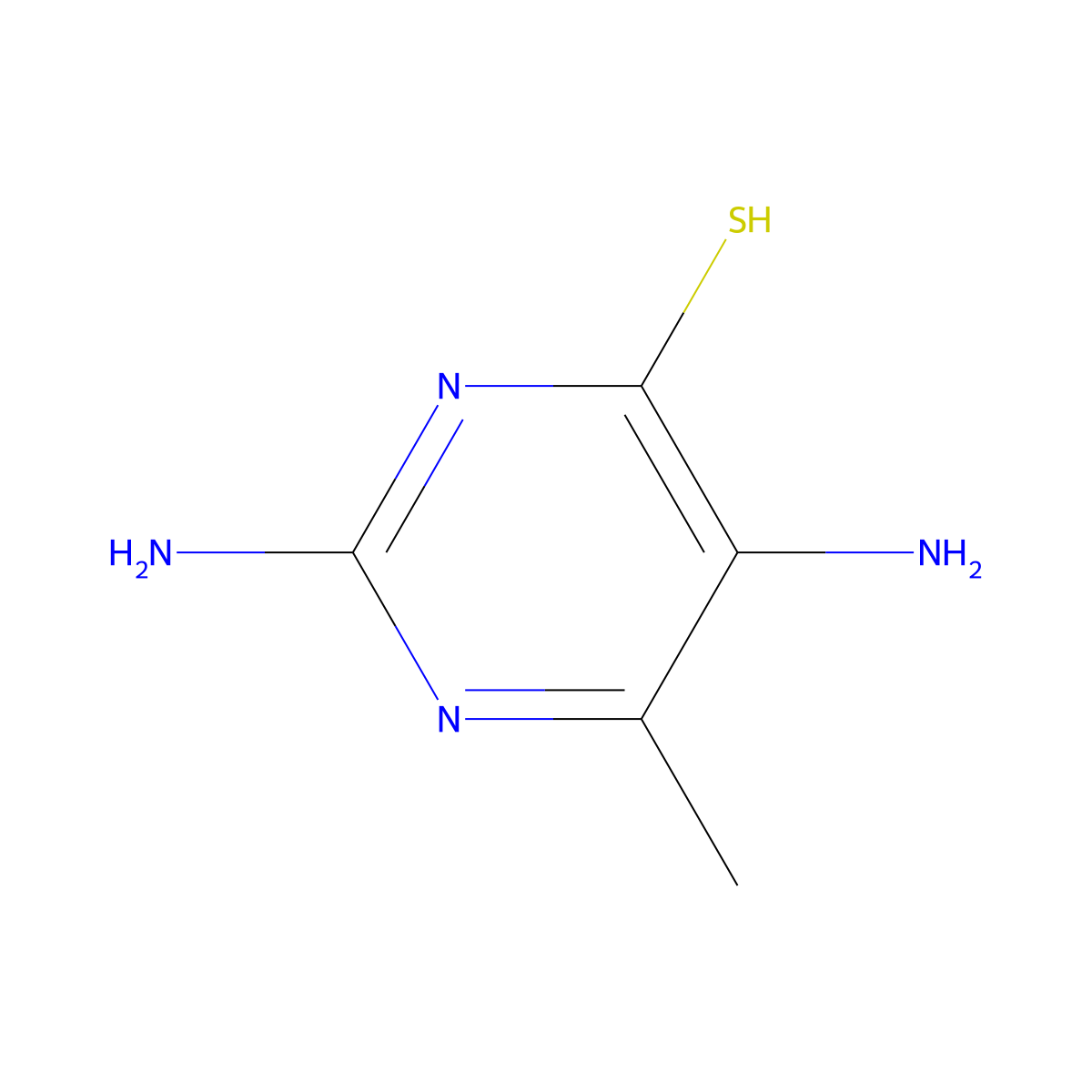 2,5-Diamino-6-methylpyrimidine-4-thiol molecular structure, CAS 58052-68-9