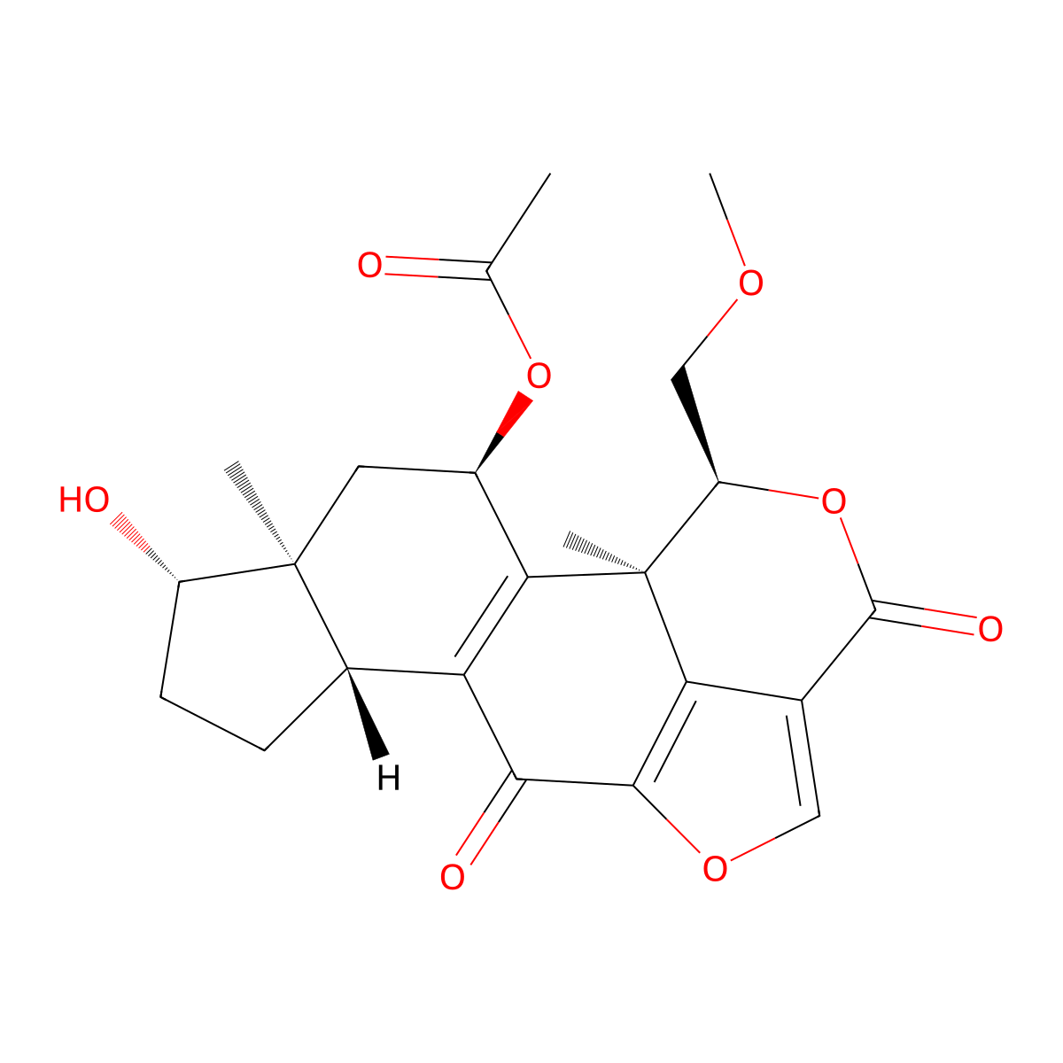 17beta-Hydroxy wortmannin molecular structure, CAS 58053-83-1