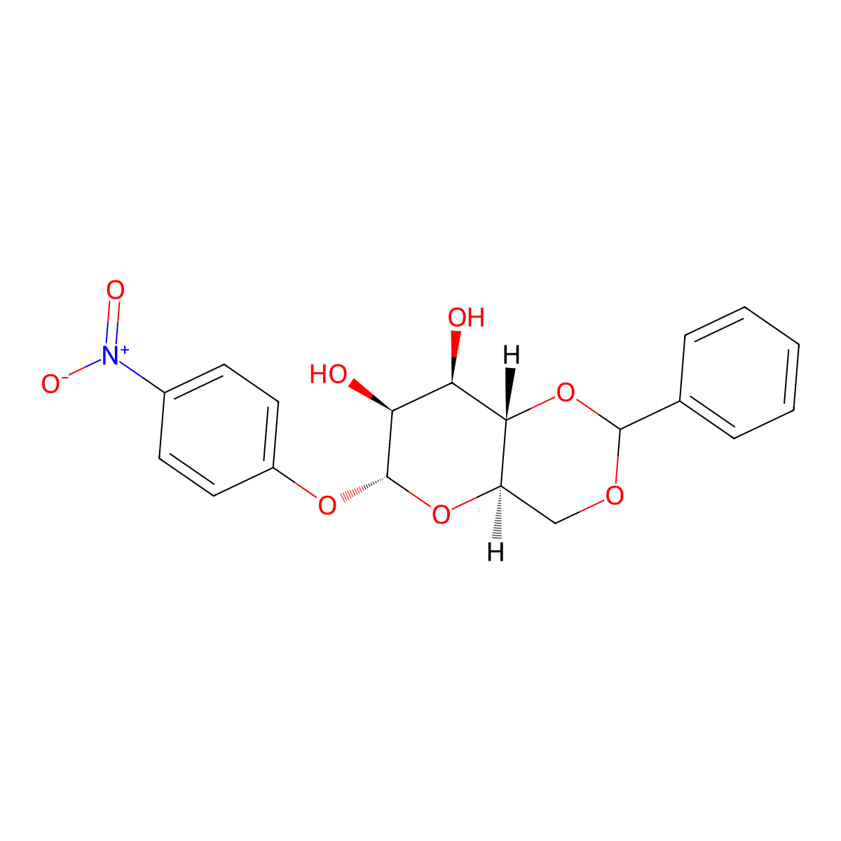 4-Nitrophenyl 4,6-O-benzylidene-a-D-mannopyranoside molecular structure, CAS 58056-41-0