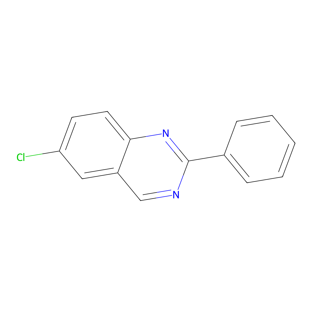 6-Chloro-2-phenylquinazoline molecular structure, CAS 58058-53-0