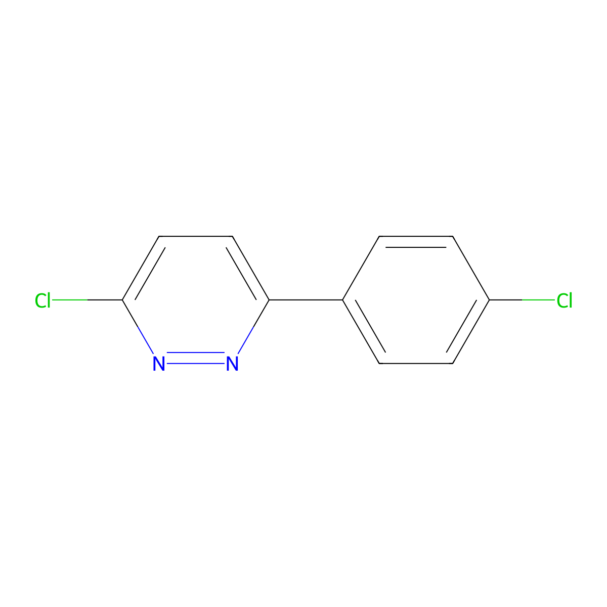 3-Chloro-6-(4-chlorophenyl)pyridazine molecular structure, CAS 58059-29-3