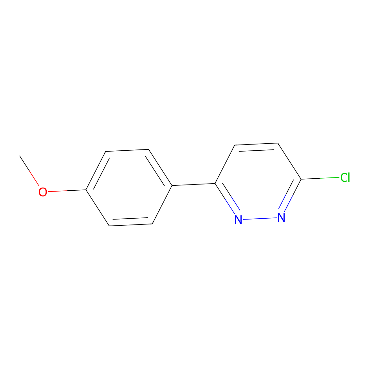 3-Chloro-6-(4-methoxyphenyl)pyridazine molecular structure, CAS 58059-31-7
