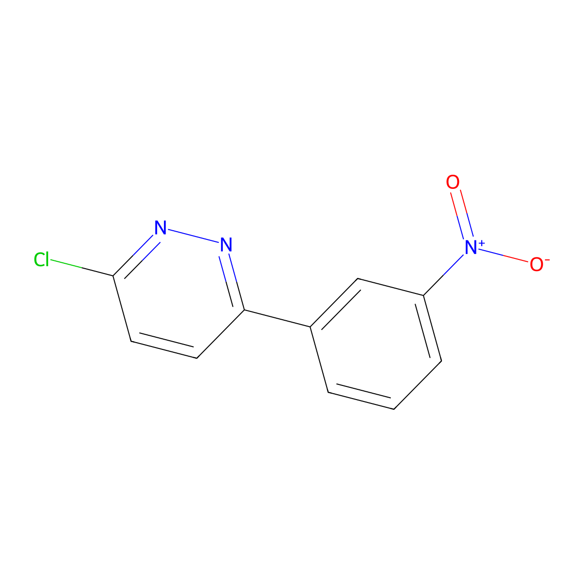 3-Chloro-6-(3-nitrophenyl)pyridazine molecular structure, CAS 58059-33-9