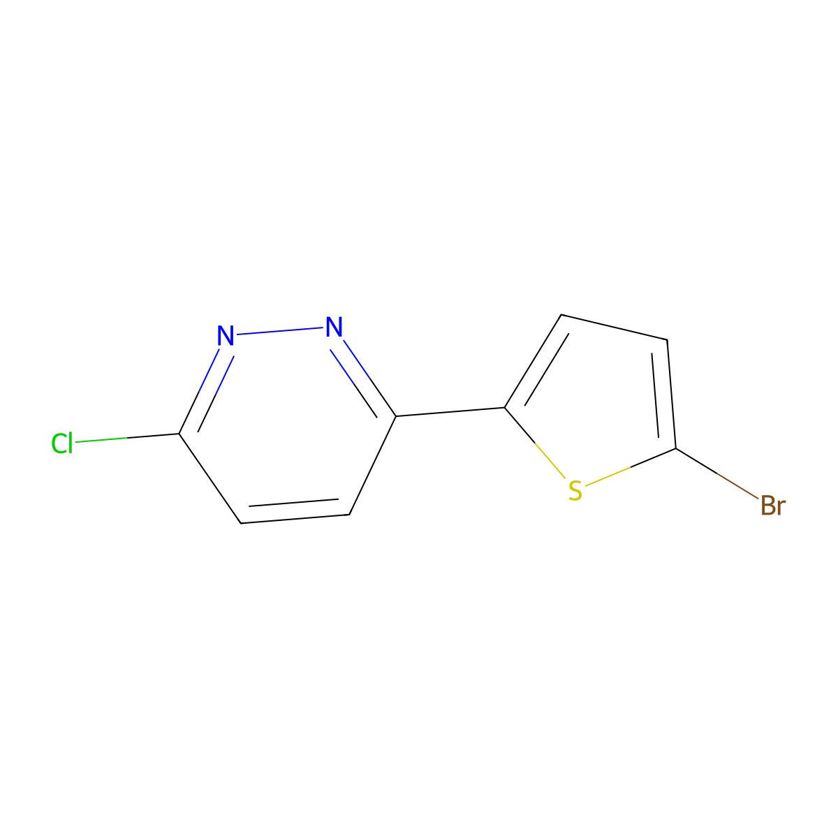 3-(5-Bromothiophen-2-yl)-6-chloropyridazine molecular structure, CAS 58059-34-0