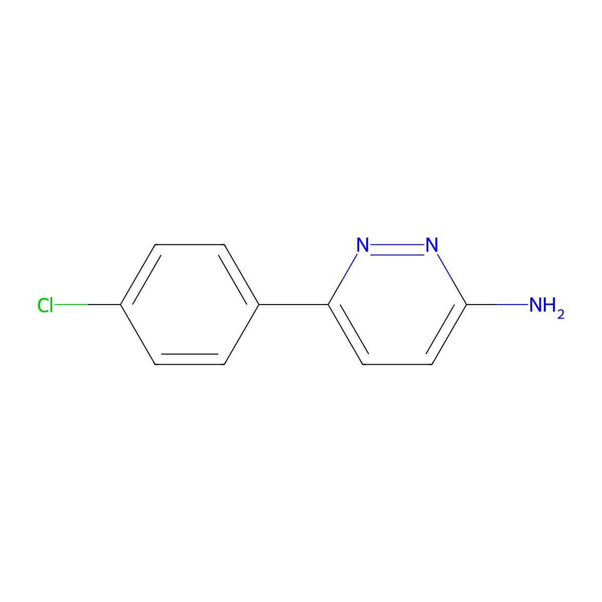 6-(4-Chlorophenyl)pyridazin-3-amine molecular structure, CAS 58059-47-5