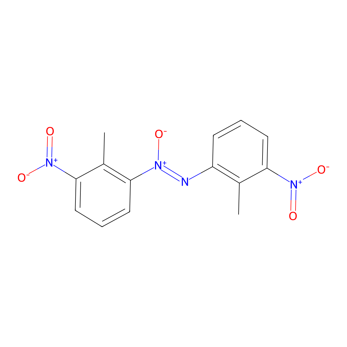 2,2'-Dimethyl-3,3'-dinitroazoxybenzene molecular structure, CAS 5806-00-8