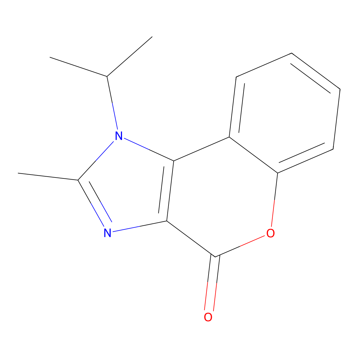 1-isopropyl-2-methylchromeno[3,4-d]imidazol-4(1H)-one molecular structure, CAS 5806-28-0