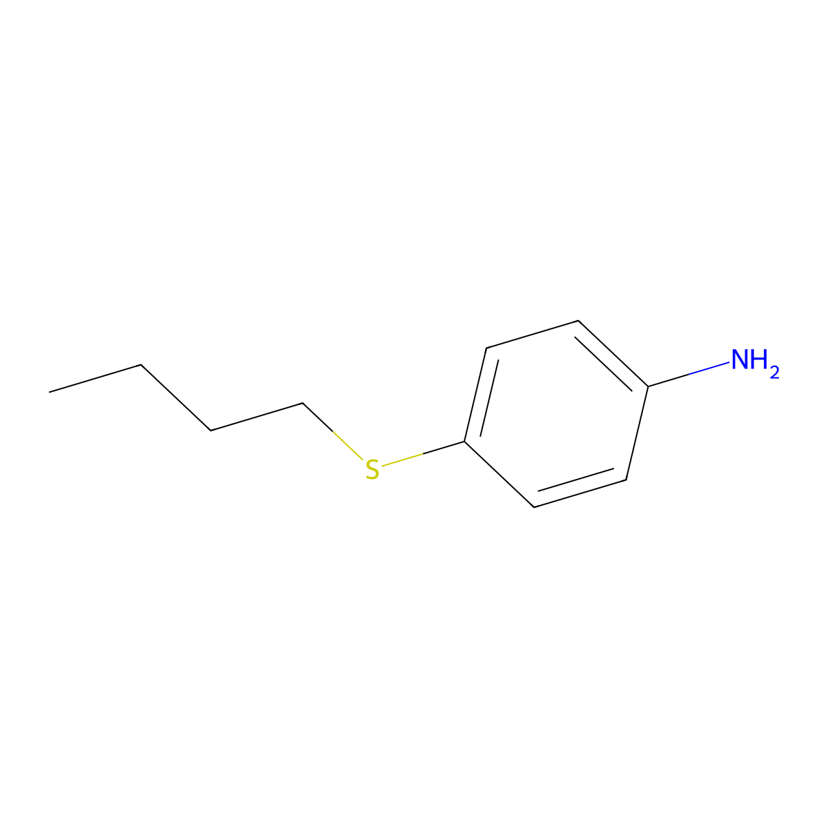 4-Butylthiophenylamine molecular structure, CAS 58061-82-8