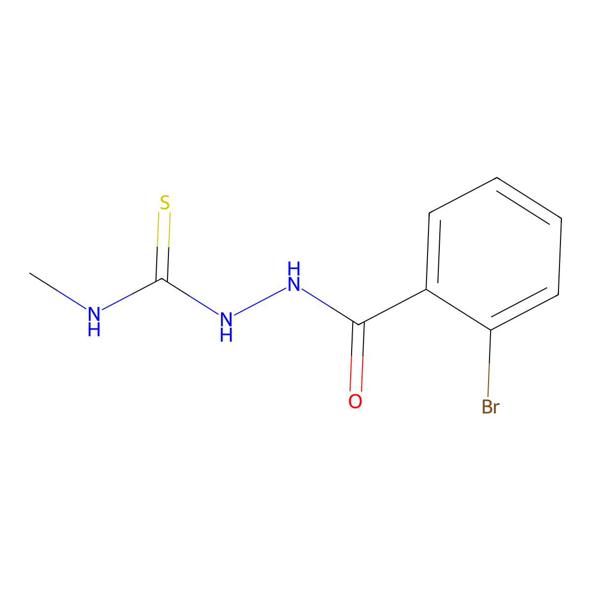 2-(2-bromobenzoyl)-N-methylhydrazinecarbothioamide molecular structure, CAS 58064-69-0