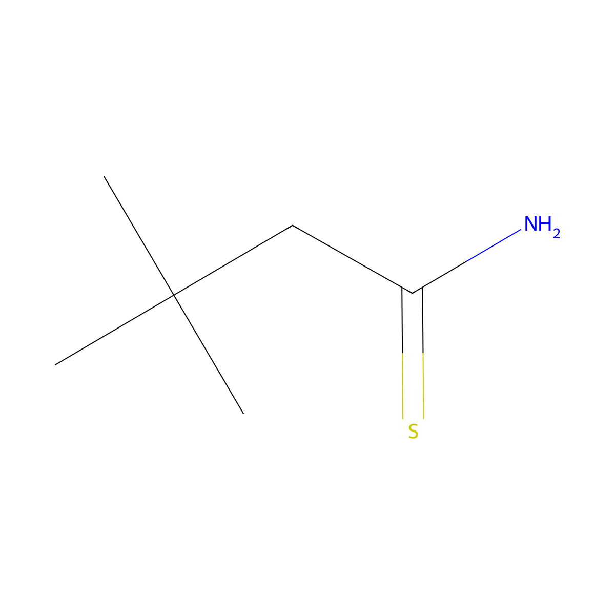 3,3-Dimethylbutanethioamide molecular structure, CAS 58065-61-5