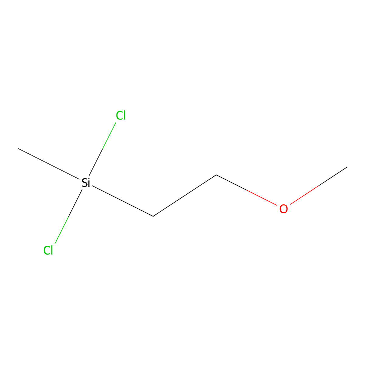 Silane, dichloro(2-methoxyethyl)methyl- molecular structure, CAS 58066-88-9