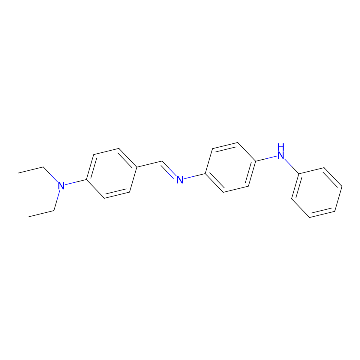 N-(4-(Diethylamino)benzylidene)-N'-phenyl-1,4-phenylenediamine molecular structure, CAS 58066-91-4