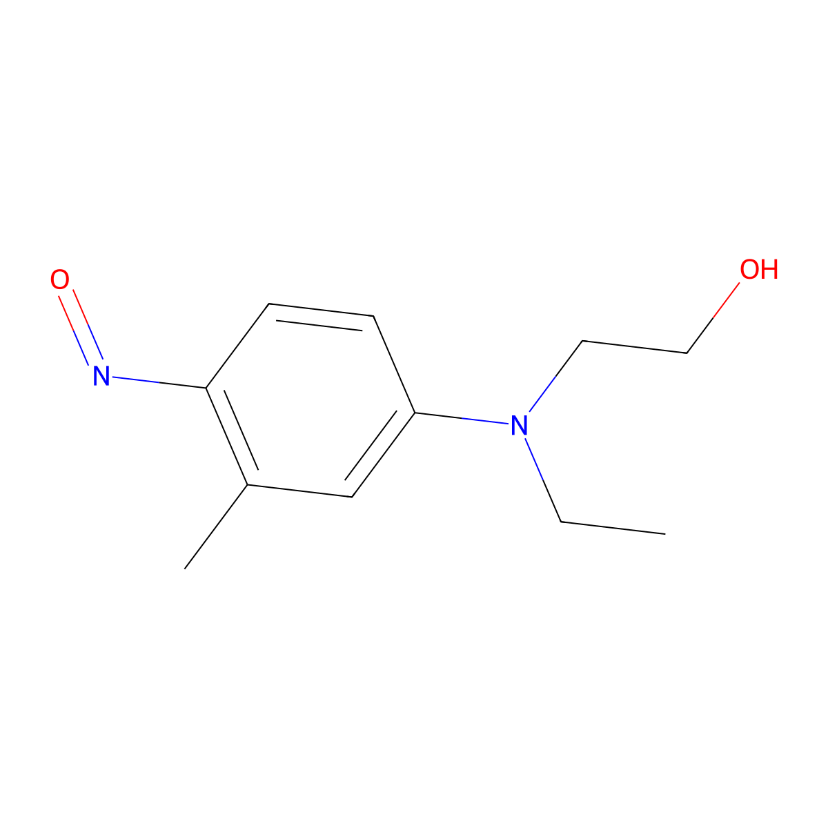 2-(Ethyl(3-methyl-4-nitrosophenyl)amino)ethanol molecular structure, CAS 58066-96-9