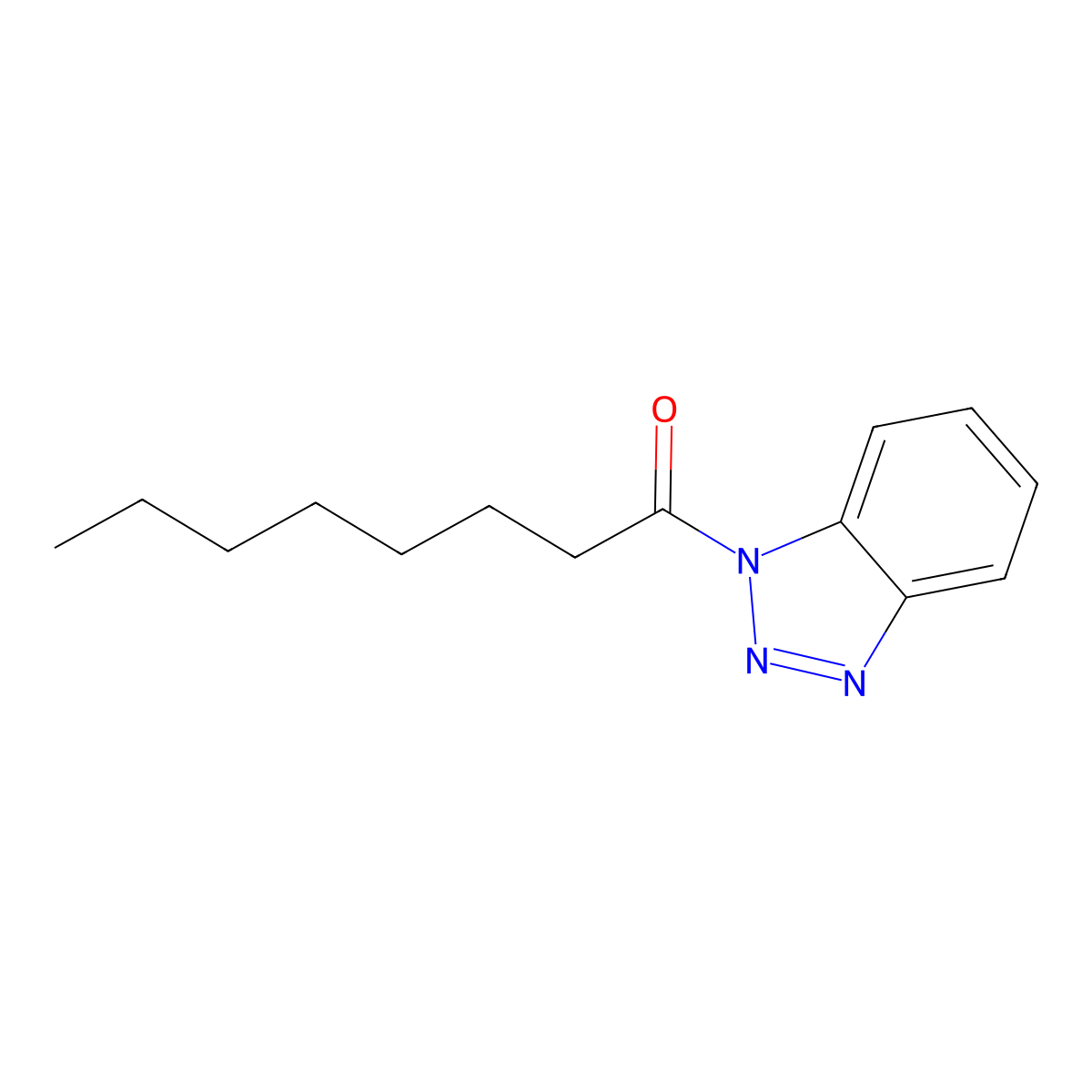 1-(1H-Benzo[d][1,2,3]triazol-1-yl)octan-1-one molecular structure, CAS 58068-80-7