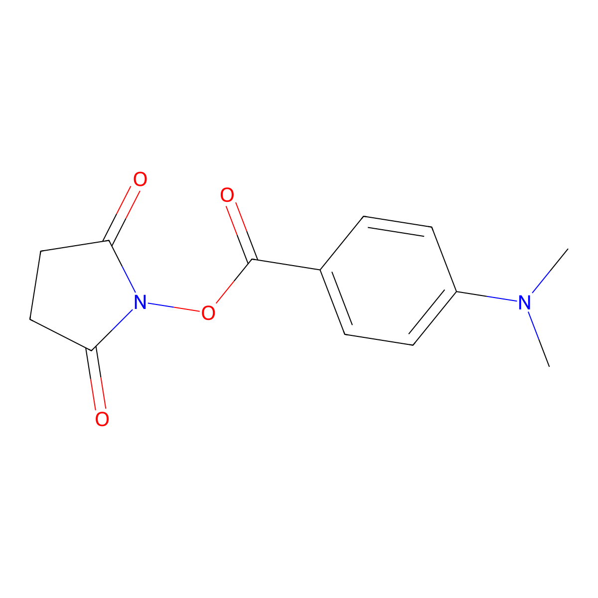DMABA NHS Ester molecular structure, CAS 58068-85-2