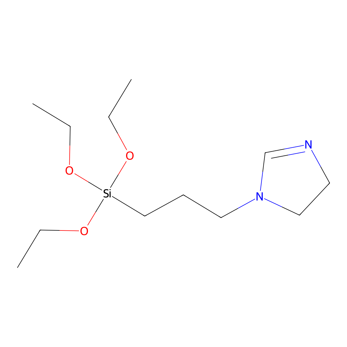 1H-Imidazole, 4,5-dihydro-1-[3-(triethoxysilyl)propyl]- molecular structure, CAS 58068-97-6