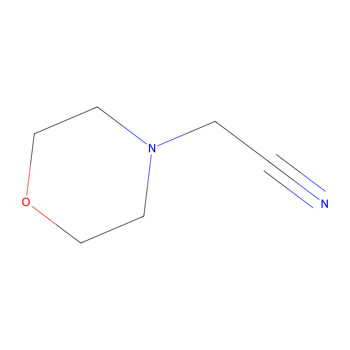 4-Morpholineacetonitrile molecular structure, CAS 5807-02-3
