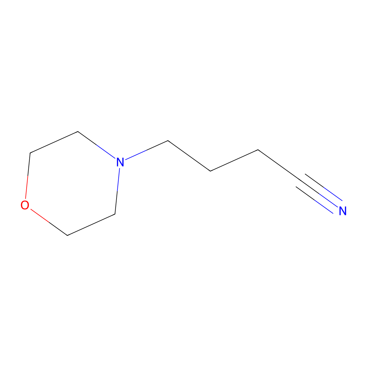 4-Morpholinebutanenitrile molecular structure, CAS 5807-11-4