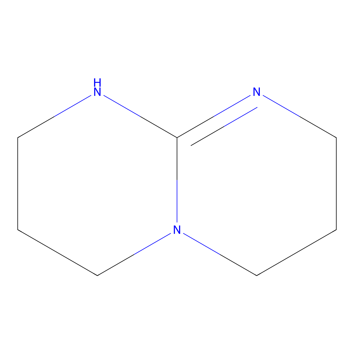 Triazabicyclodecene molecular structure, CAS 5807-14-7