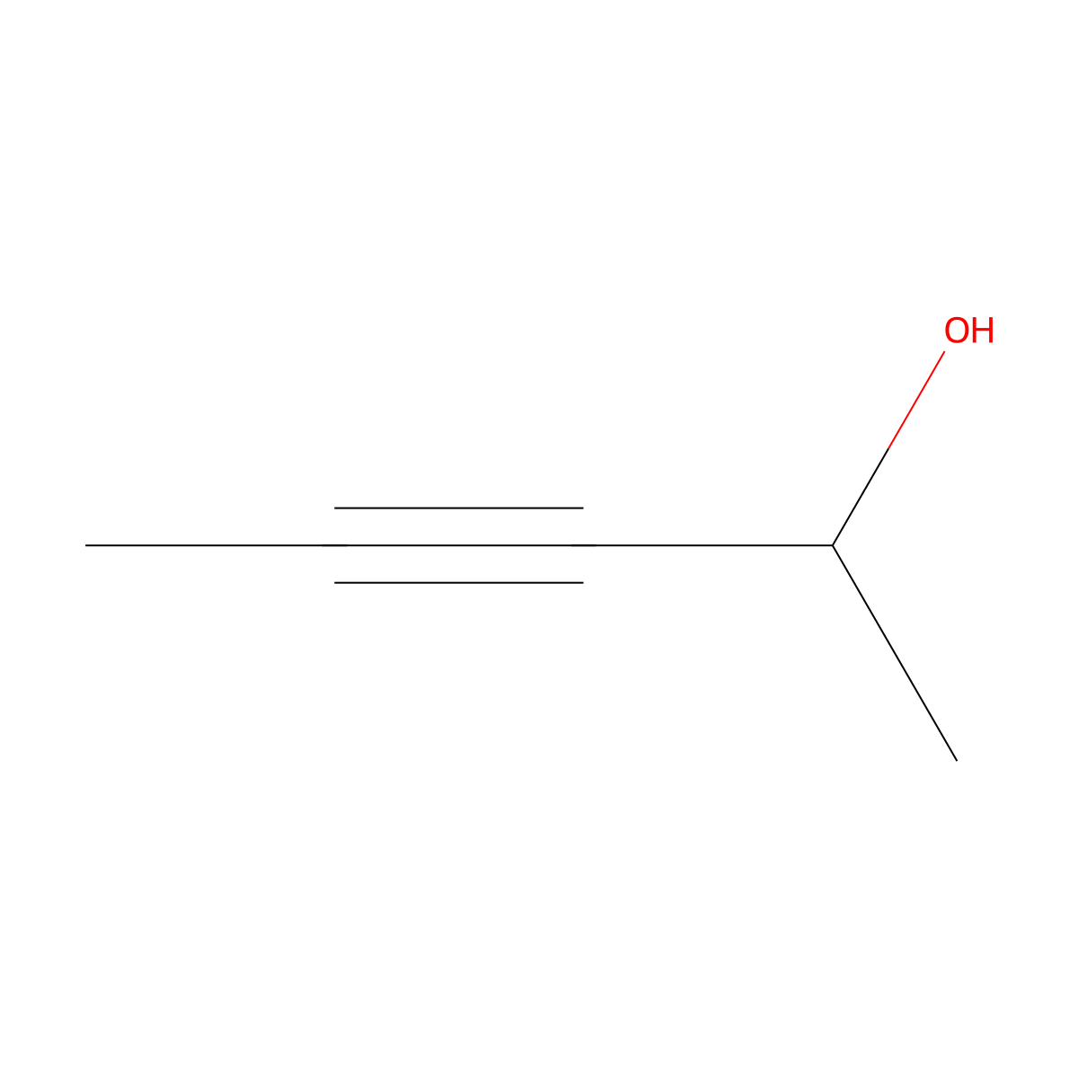 3-Pentyn-2-ol molecular structure, CAS 58072-60-9