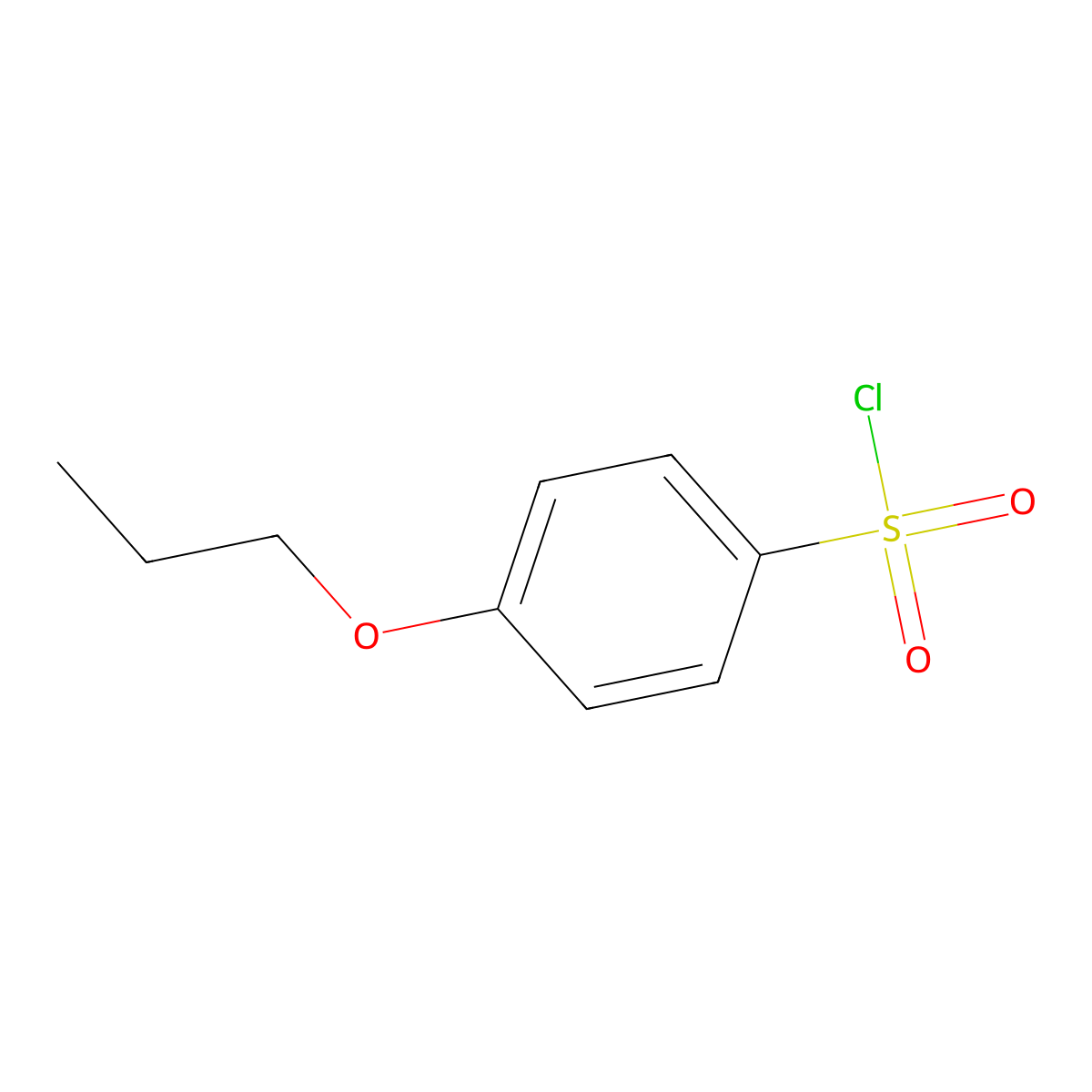 4-Propoxybenzene-1-sulfonyl chloride molecular structure, CAS 58076-32-7