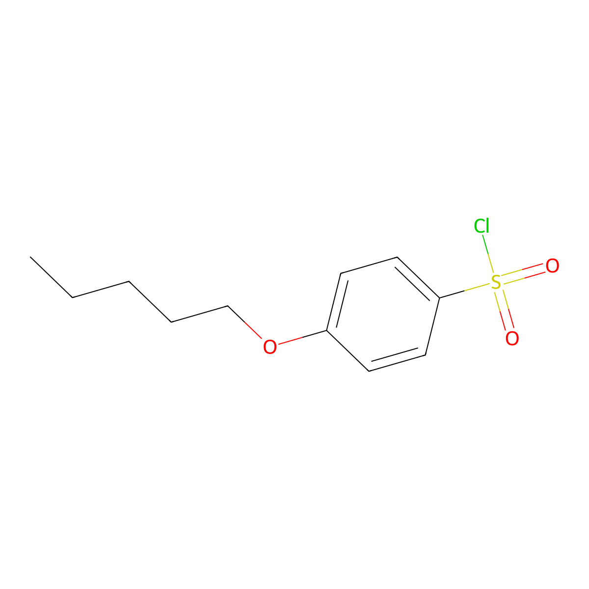 4-(Pentyloxy)benzene-1-sulfonyl chloride molecular structure, CAS 58076-33-8
