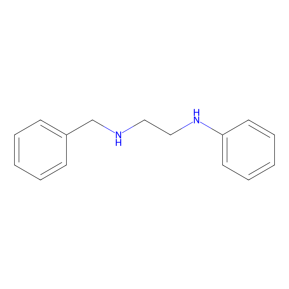 N-benzyl-N'-phenylethane-1,2-diamine molecular structure, CAS 58077-34-2
