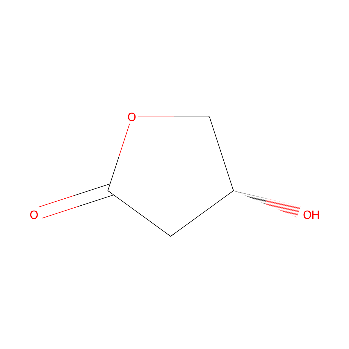 3-Hydroxybutyrolactone, (3R)- molecular structure, CAS 58081-05-3