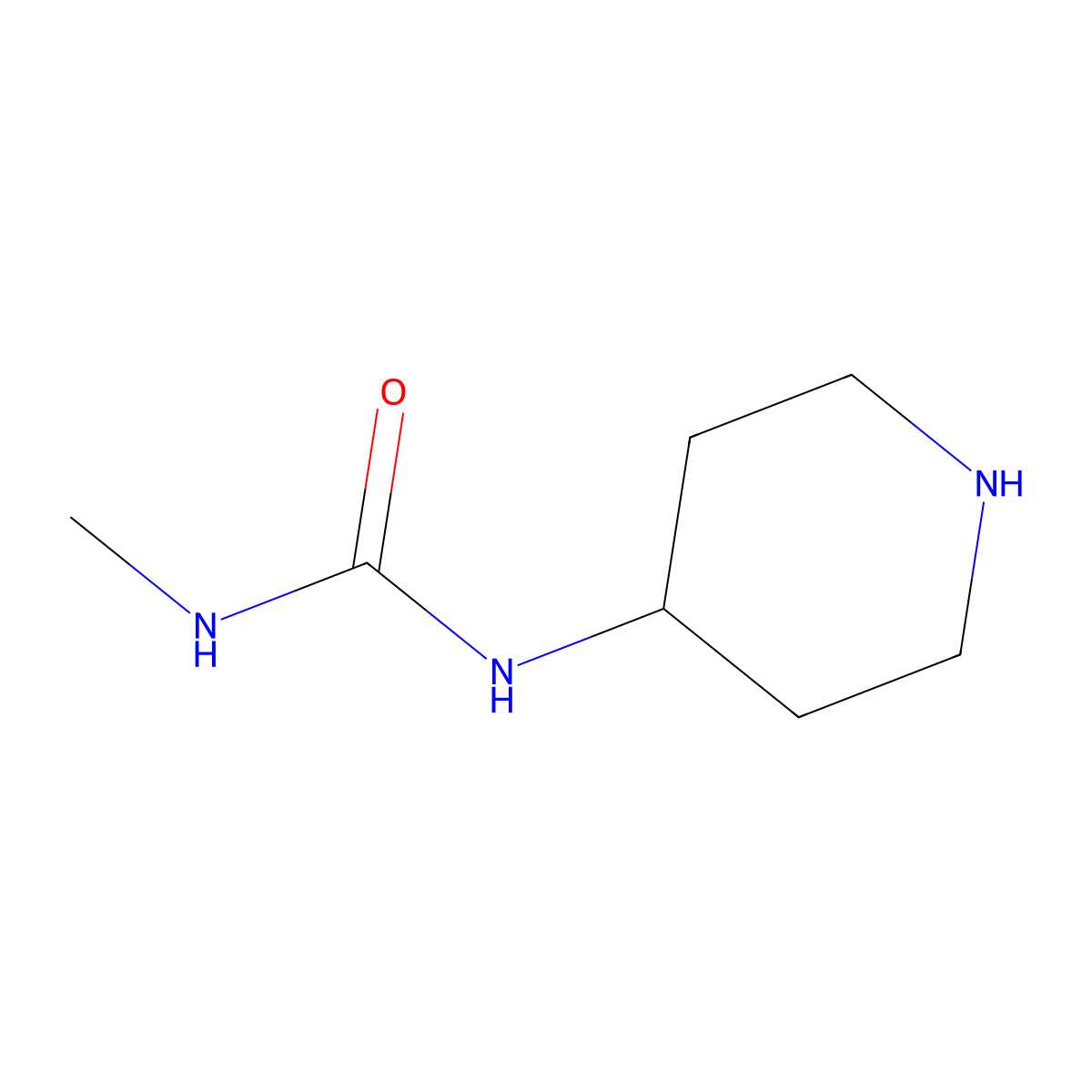 3-Methyl-1-(piperidin-4-yl)urea molecular structure, CAS 58083-18-4