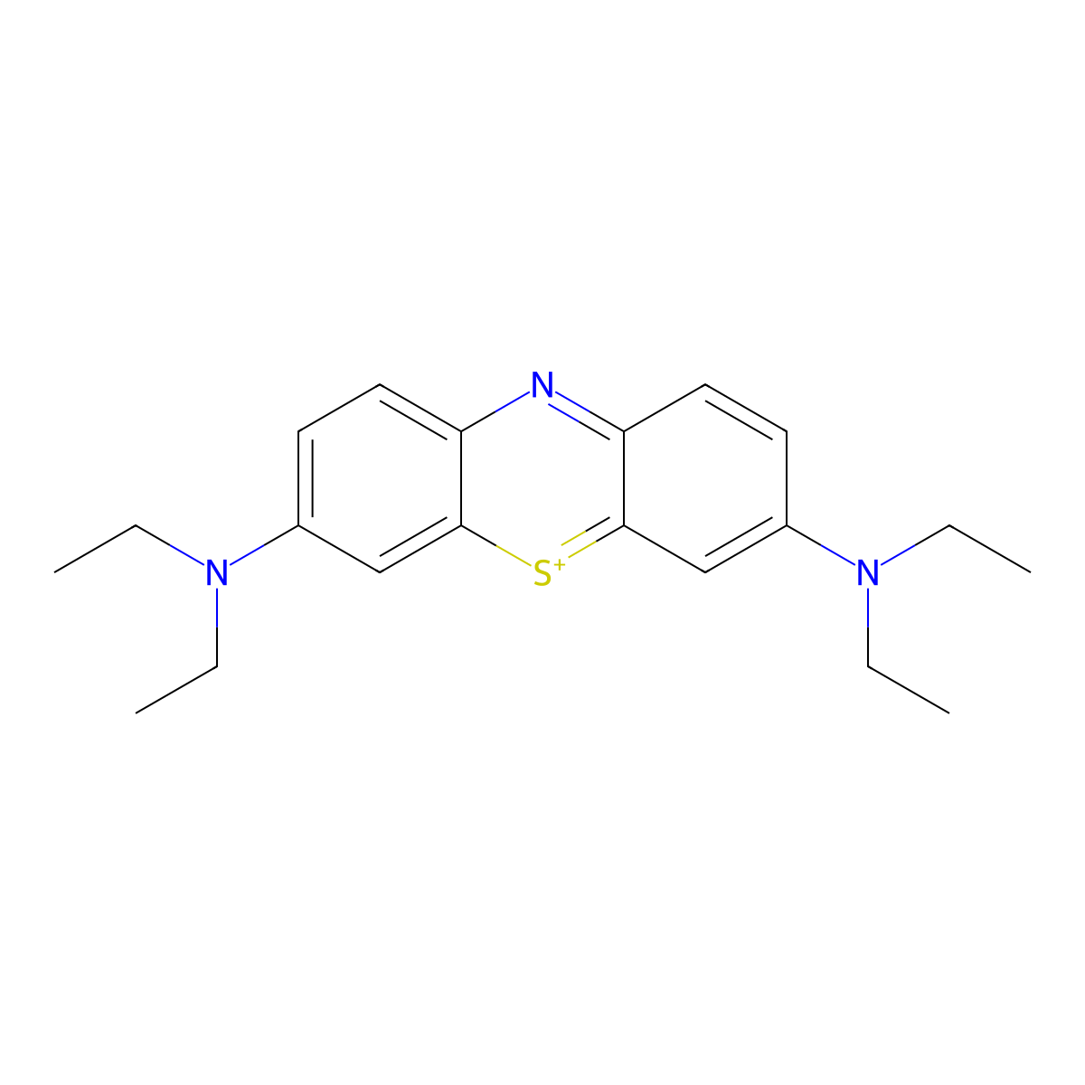 3,7-Bis(diethylamino)phenothiazin-5-ium molecular structure, CAS 58083-81-1