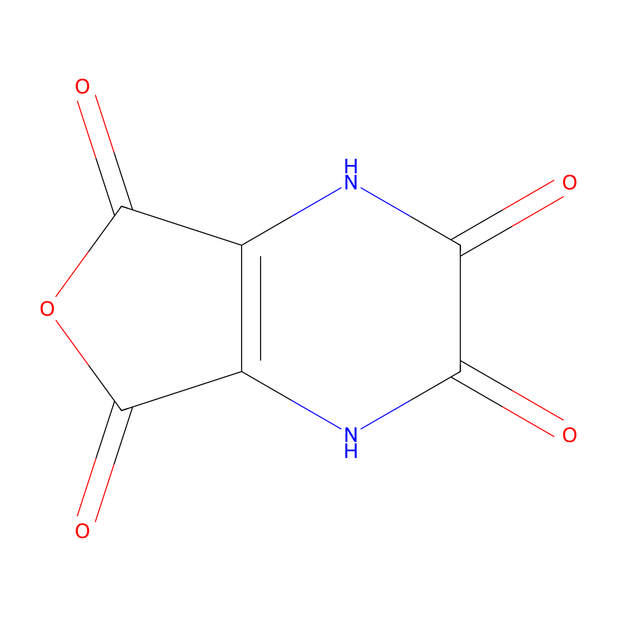2,3-Dihydroxyfuro[3,4-b]pyrazine-5,7-dione molecular structure, CAS 58084-26-7