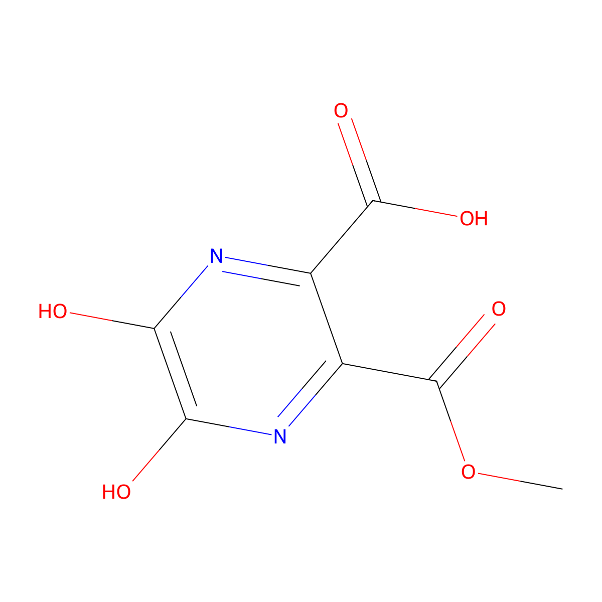 5,6-Dihydroxy-3-(methoxycarbonyl)pyrazine-2-carboxylic acid molecular structure, CAS 58084-36-9
