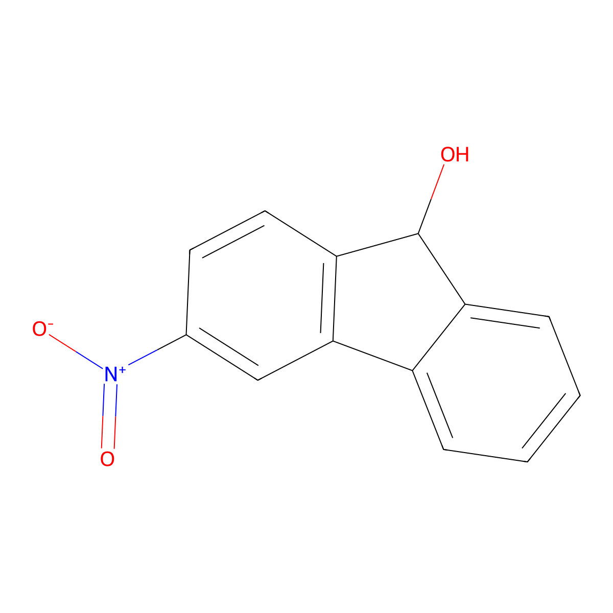 3-Nitro-9H-fluoren-9-ol molecular structure, CAS 58084-75-6