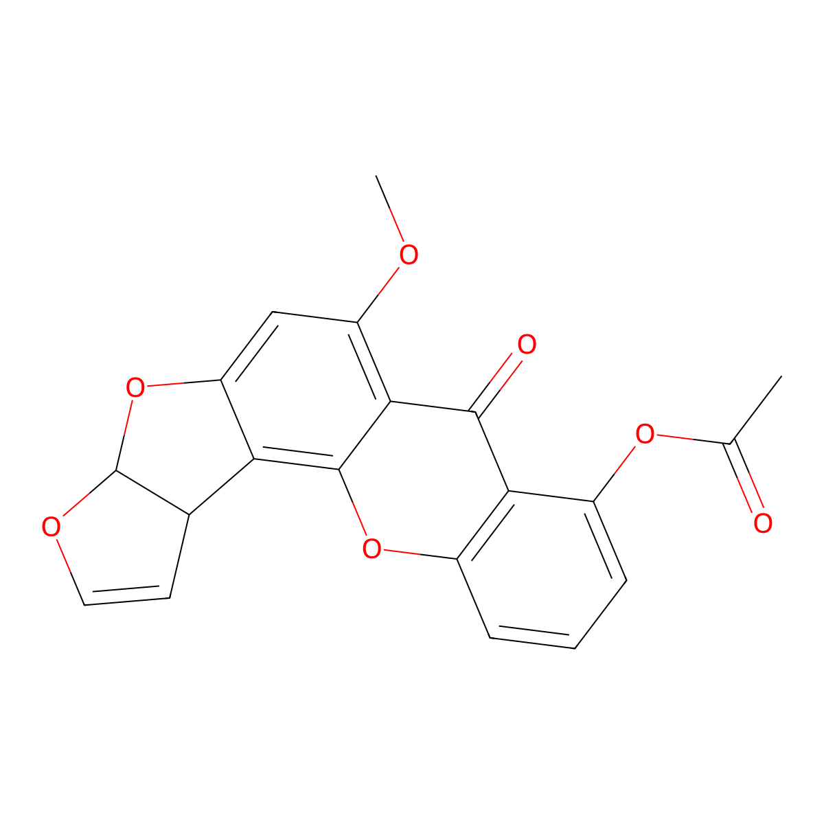 Sterigmatogystin, O-acetyl- molecular structure, CAS 58086-32-1