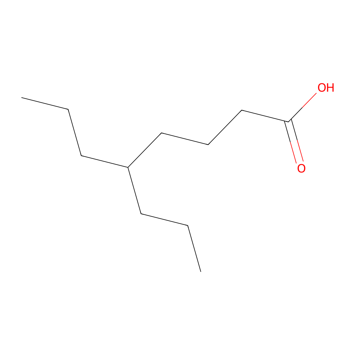 5-Propyloctanoic acid molecular structure, CAS 58086-51-4