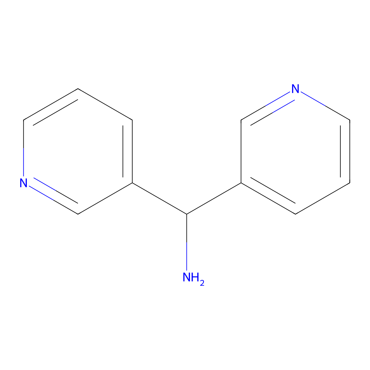 Di(pyridin-3-yl)methanamine molecular structure, CAS 58088-55-4