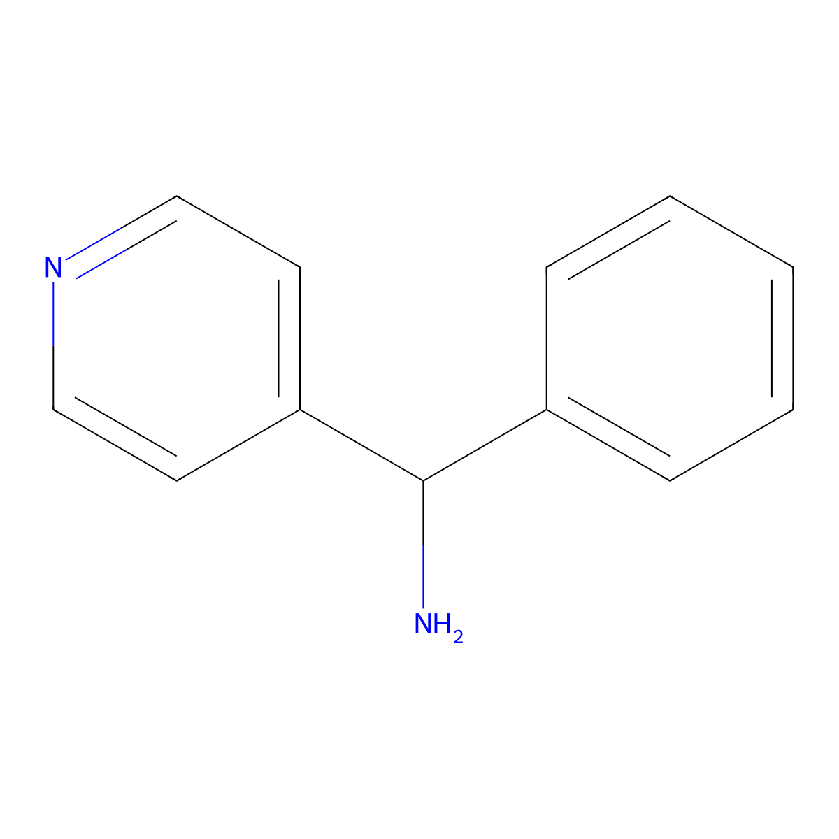 Phenyl(pyridin-4-yl)methanamine molecular structure, CAS 58088-57-6