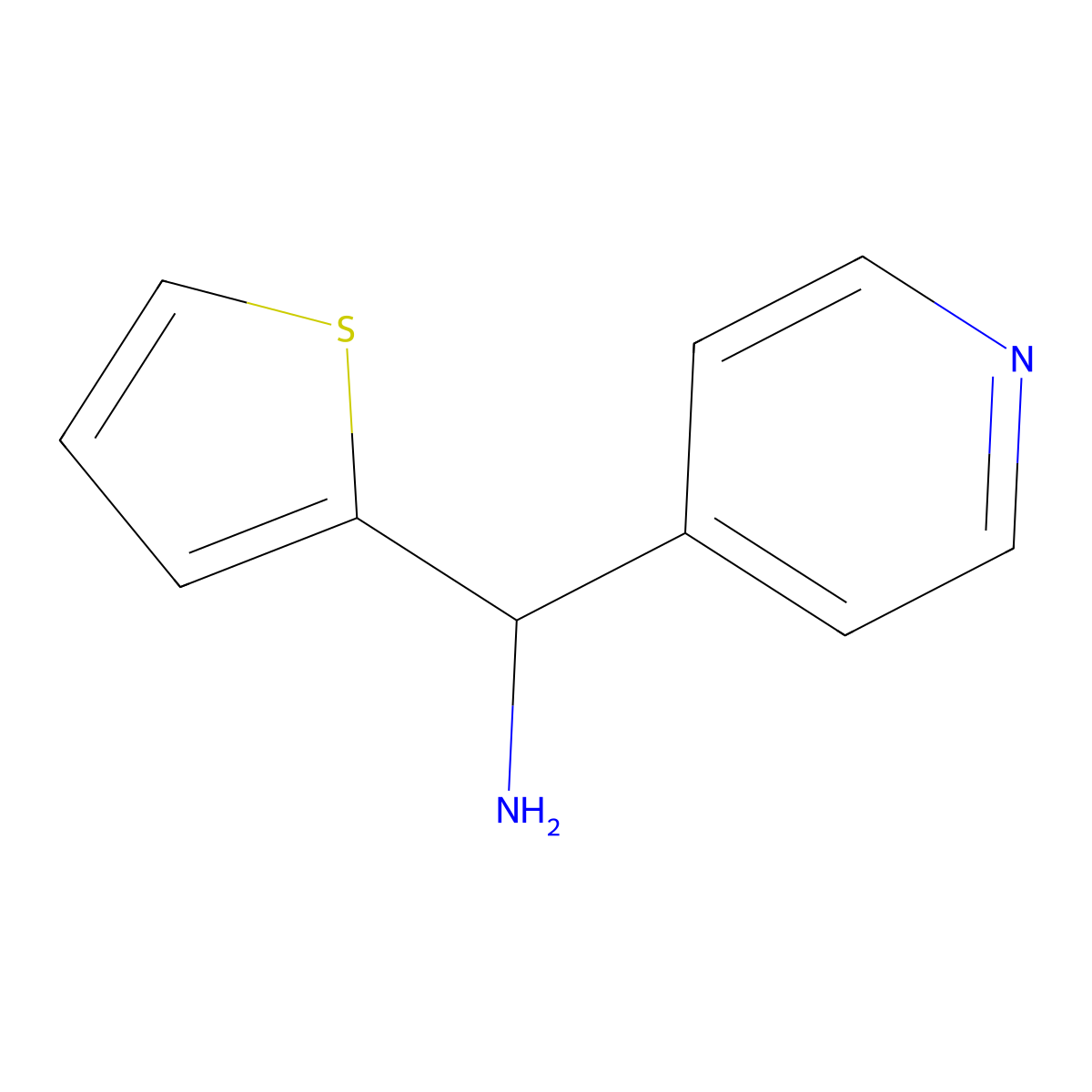 I+/--2-Thienyl-4-pyridinemethanamine molecular structure, CAS 58088-58-7
