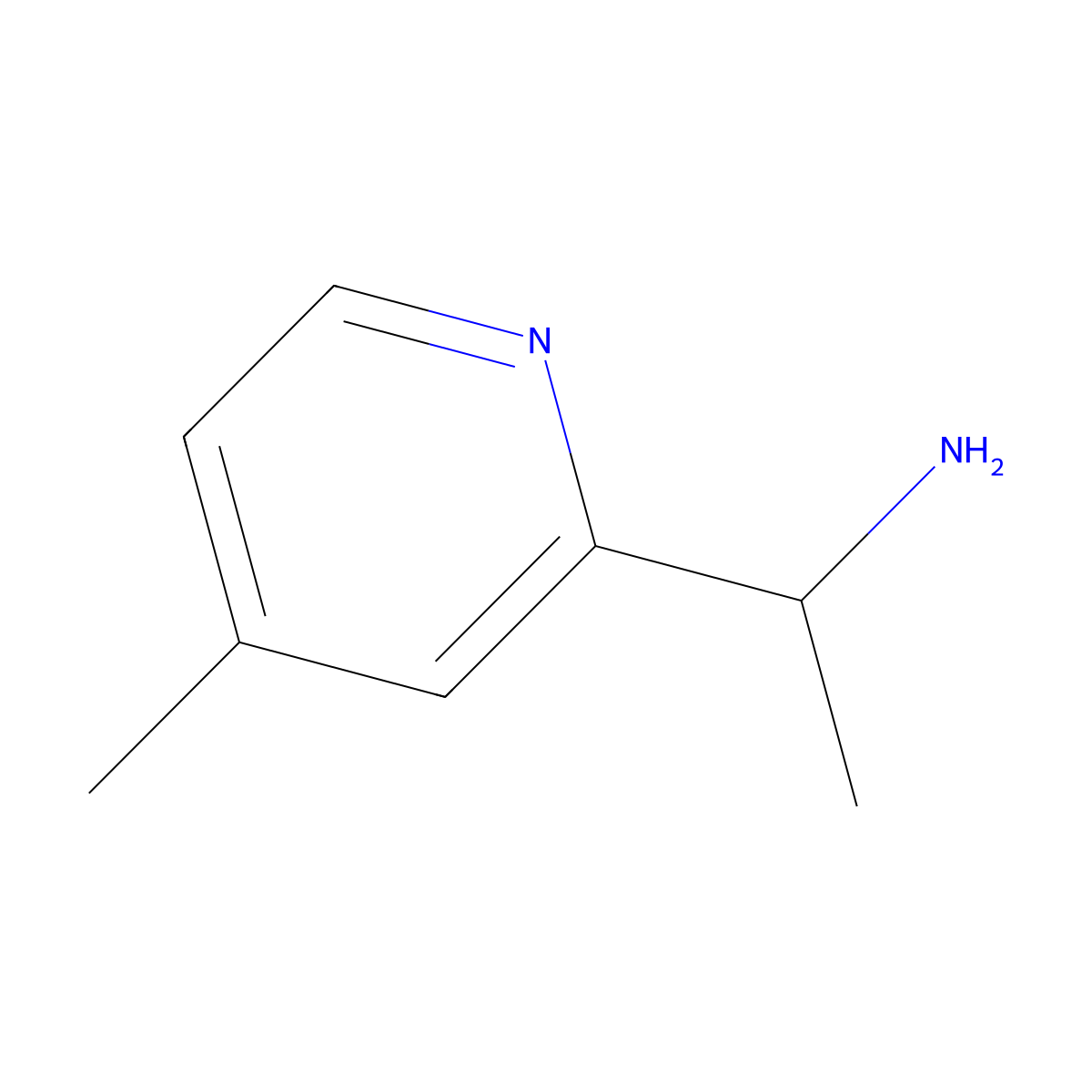1-(4-Methyl-pyridin-2-YL)-ethylamine molecular structure, CAS 58088-63-4