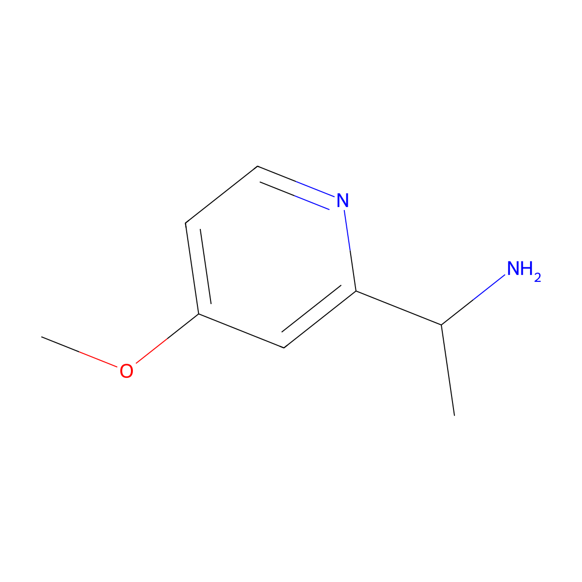 1-(4-Methoxypyridin-2-yl)ethan-1-amine molecular structure, CAS 58088-65-6