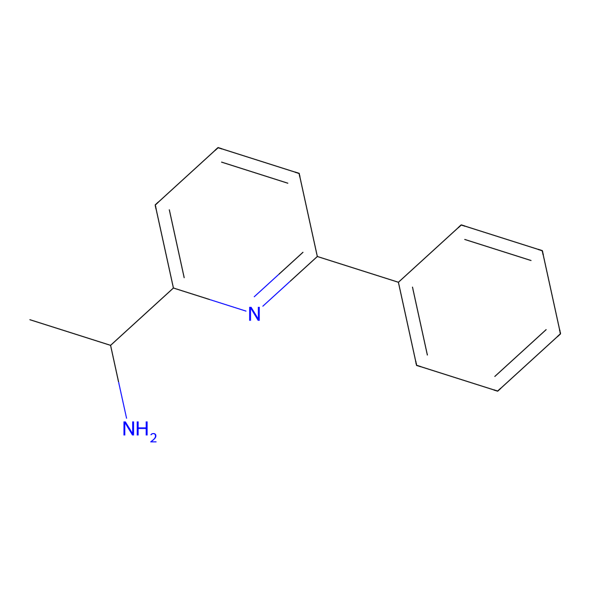 alpha-Methyl-6-phenyl-2-pyridinemethanamine molecular structure, CAS 58088-68-9