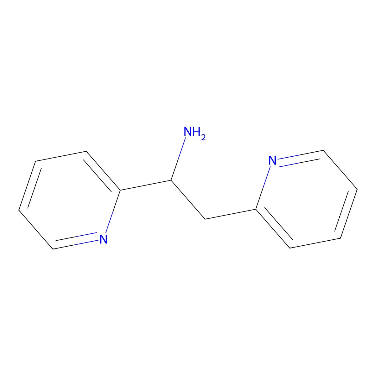 alpha-2-Pyridinyl-2-pyridineethanamine molecular structure, CAS 58088-74-7