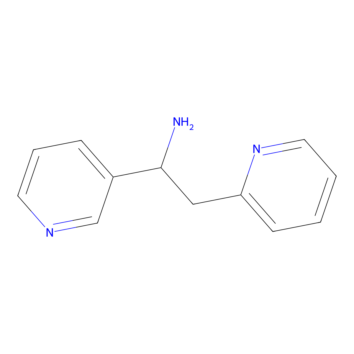 2-(Pyridin-2-yl)-1-(pyridin-3-yl)ethan-1-amine molecular structure, CAS 58088-75-8